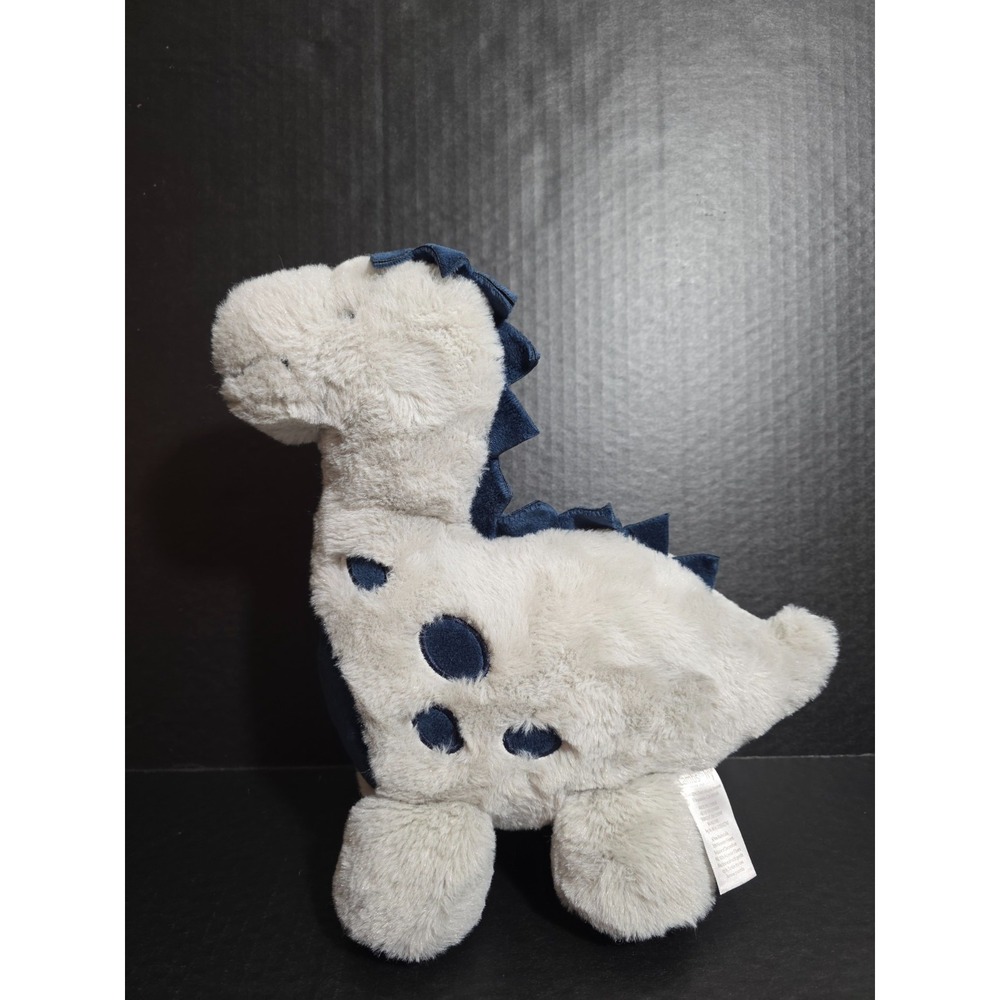 Lambs & Ivy Baby Soft Dino Blue Gray‎ 12" Plush SPIKE Dinosaur Stuffed Animal